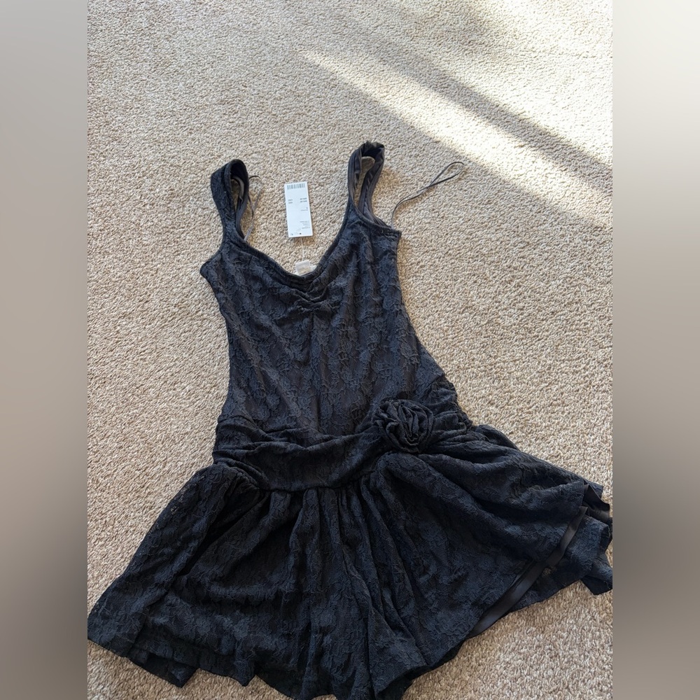 Kimchi Blue Black Lace Romper